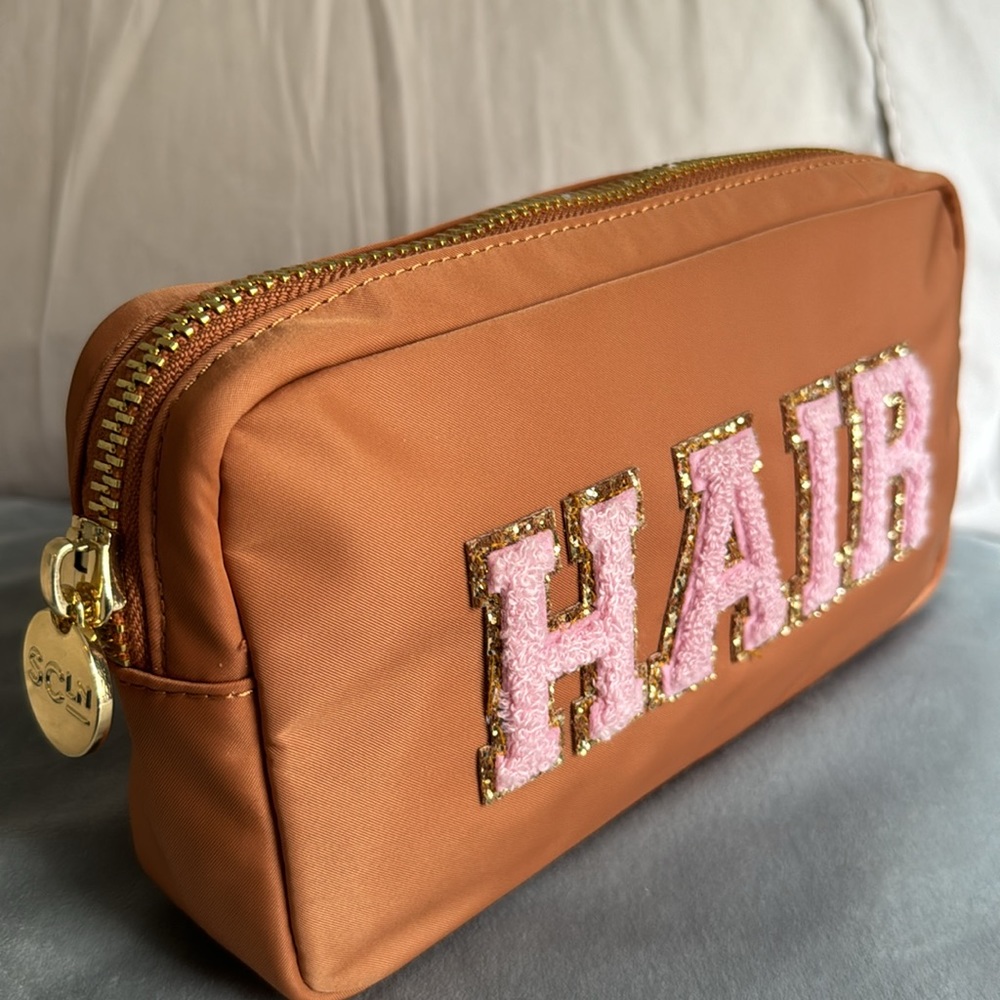 Stoney Clover Lane NWT Hair Small Pouch With Patches - Picture 3 of 3